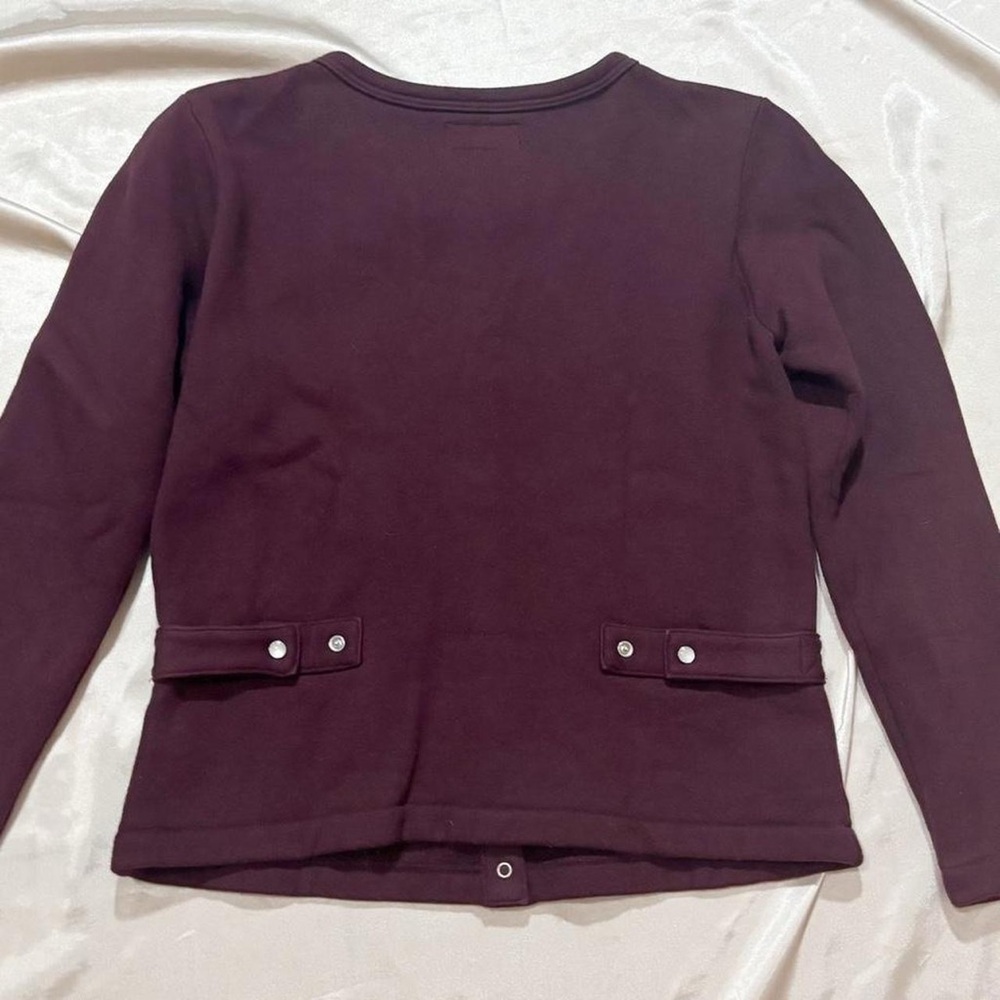 Agnes B. Burgundy Cardigan - Picture 3 of 9